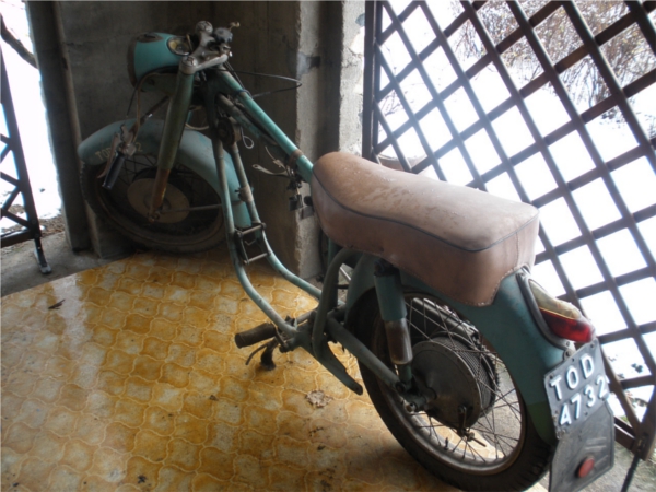 Motorek po przewiezieniu do domu